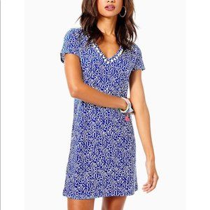 Lilly Pulitzer Etta Print Shift Dress in Corsica Blue Eas